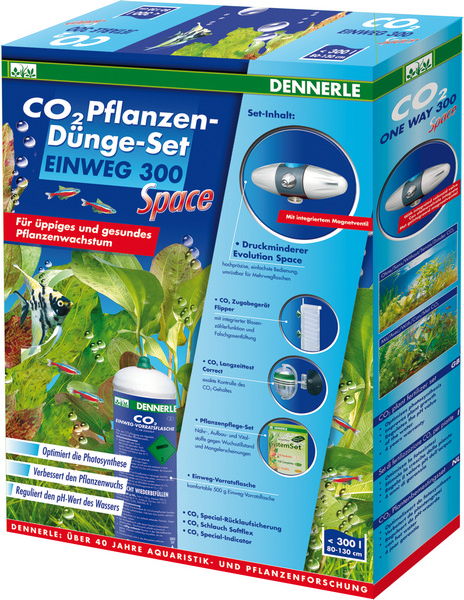 DENNERLE CO2 Pflanzen-Dunge-Set EINWEG 300 Space Комплект CO2 для аквариумов до 300л одноразовый баллон 500г