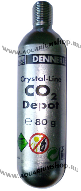 DENNERLE Crystal-Line CO2 Depot одноразовый баллон с CO2 металл. 80г - Кликните на картинке чтобы закрыть