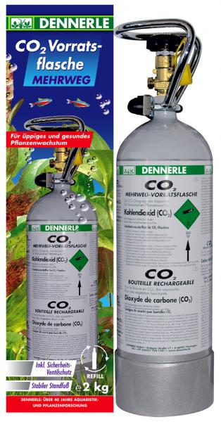 DENNERLE CO2 MEHRWEG-Vorratsflasche 2000g многоразовый запасной баллон с CO2 металл. 2000г