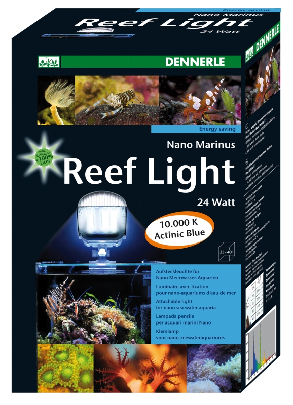 DENNERLE Nano Marinus ReefLight 24W Светильник для нано-аквариумов синий / белый 10К 1:3 24Вт - Кликните на картинке чтобы закрыть