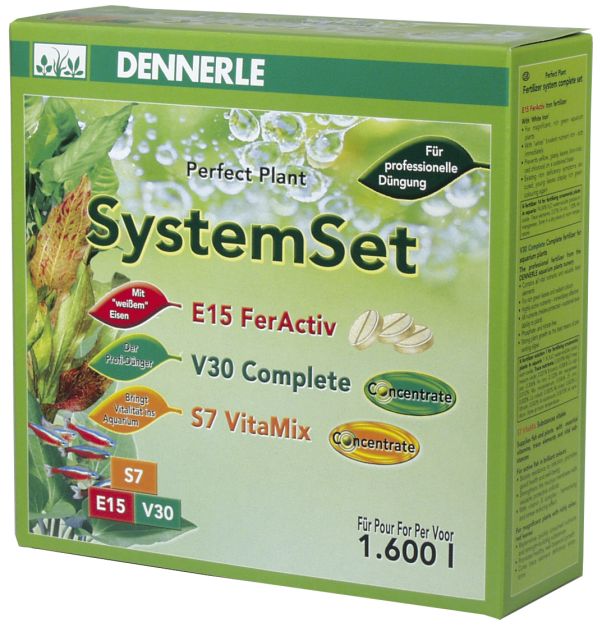 DENNERLE Perfect Plant System Set, V30 Complete S7 VitaMix 50мл, E15 FerActiv 20табл. набор удобрений для акв. - Кликните на картинке чтобы закрыть