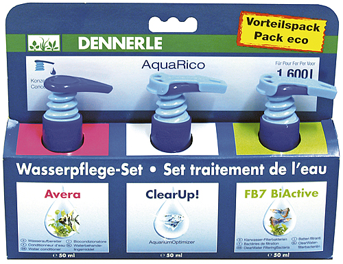 DENNERLE AquaRico Water care set набор для кристально прозрачной воды (Avera, ClearUp, FB7) 3x50мл - Кликните на картинке чтобы закрыть