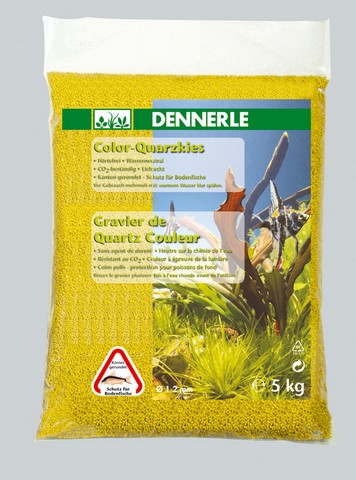 DENNERLE Color quartz gravel Panama yellow кварцевый гравий желтый пакет 5кг