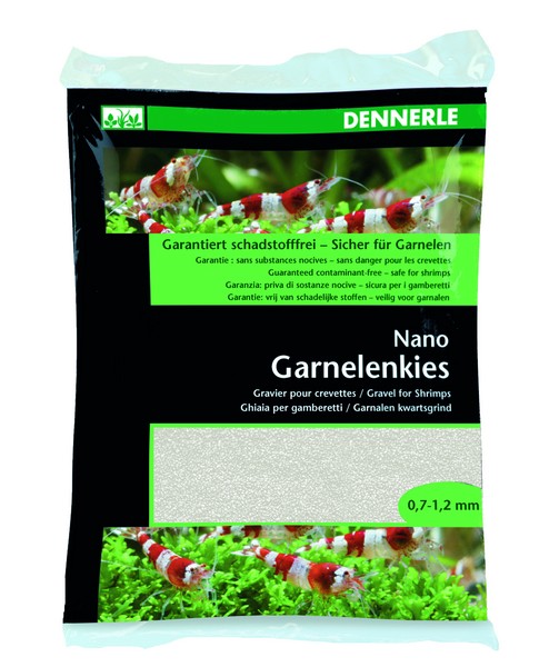 DENNERLE Nano Shrimps Gravel Нано Гравий для креветок Белый 0.7-1.2мм 2кг