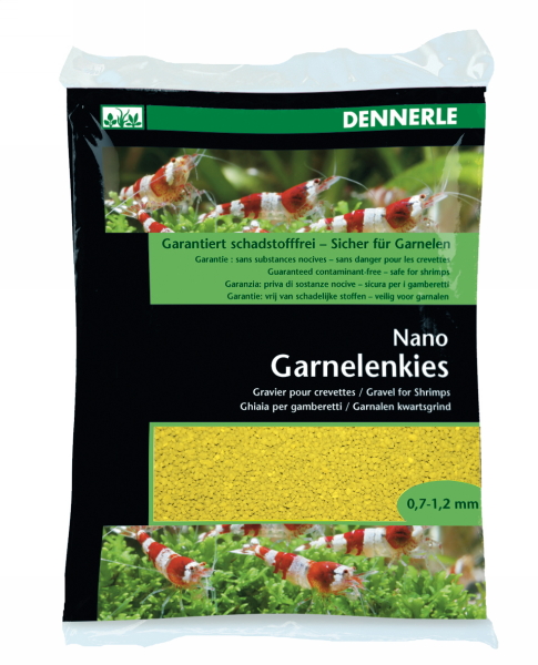 DENNERLE Nano Shrimps Gravel Нано Гравий для креветок Желтый 0.7-1.2мм 2кг