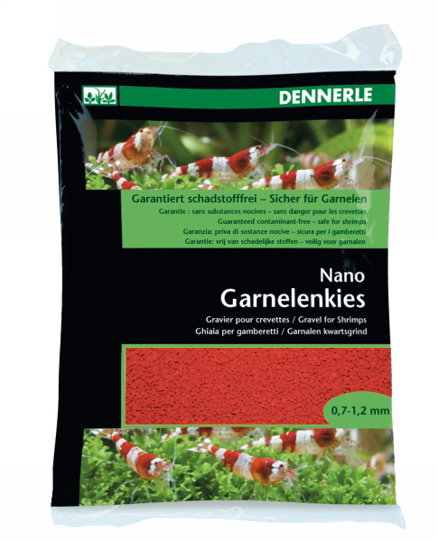 DENNERLE Nano Shrimps Gravel Нано Гравий для креветок Красный 0.7-1.2мм 2кг