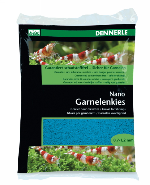 DENNERLE Nano Shrimps Gravel Нано Гравий для креветок Лазурно-синий 0.7-1.2мм 2кг