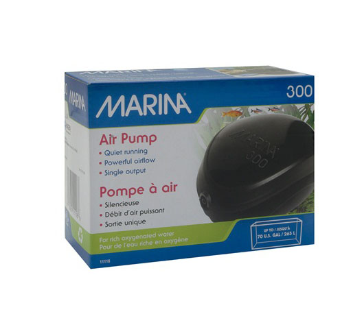 HAGEN Marina 300 Air Pump Компрессор для аквариумов до 260л 160л/ч - Кликните на картинке чтобы закрыть