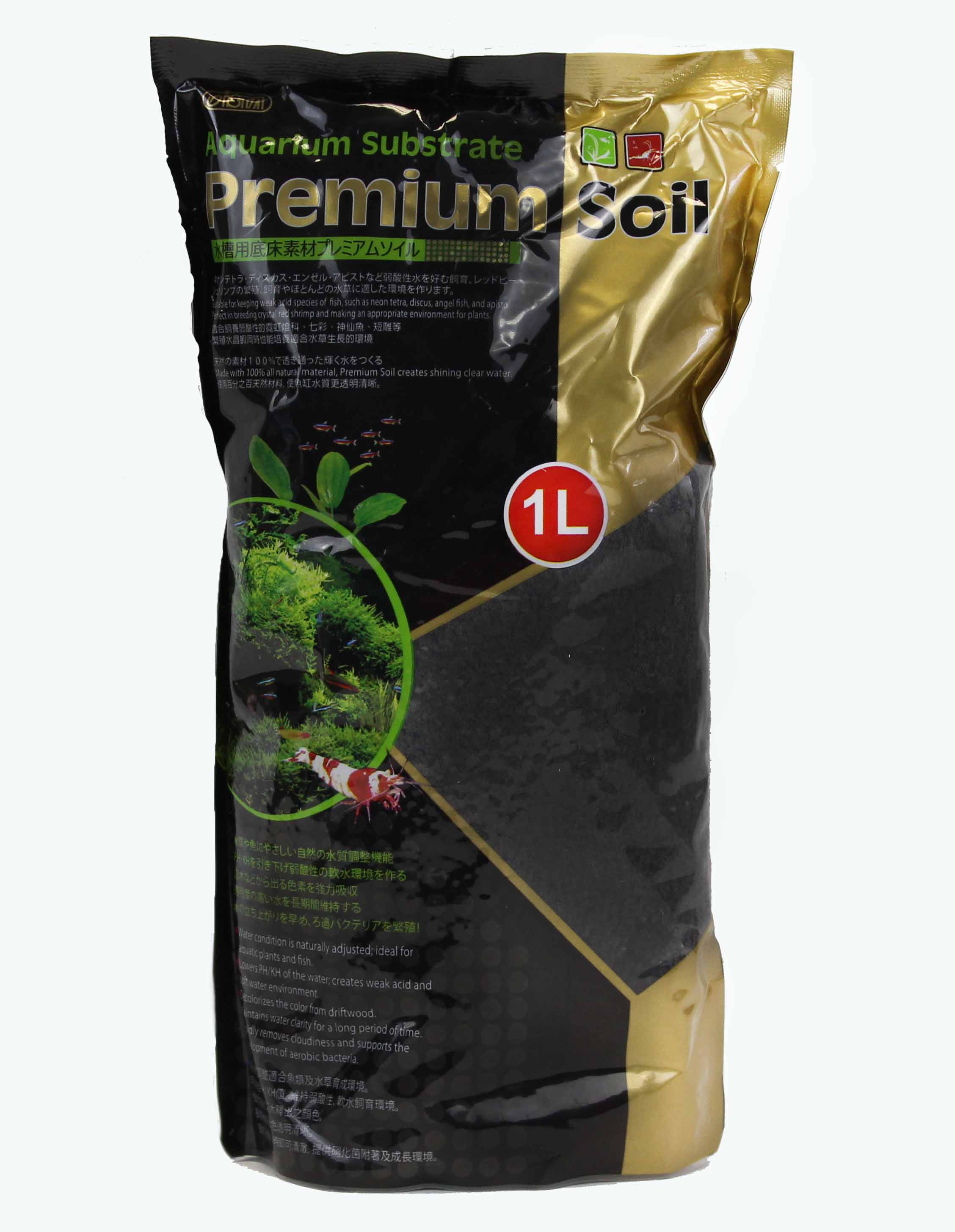 ISTA Субстрат Premium Aqua Soil для аквариумных растений и креветок премиум класса 1л, гранулы 1,5-3,5мм - Кликните на картинке чтобы закрыть