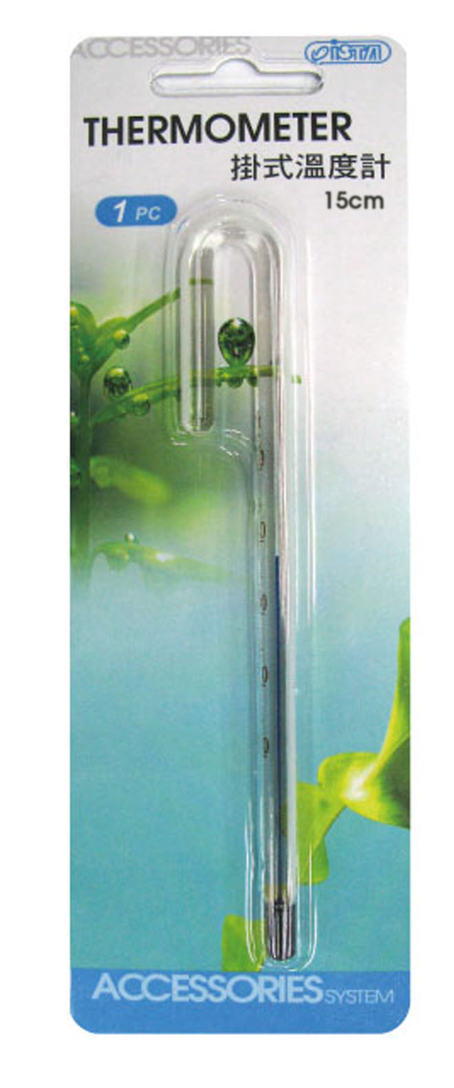 ISTA Thermometer Навесной термометр 15см для аквариумов с толщиной стекла 3-7мм