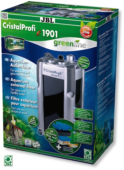 JBL CristalProfi e1901 greenline Экономичный внешний фильтр для аквариумов 300-800л до 150см 1900л/ч - Кликните на картинке чтобы закрыть