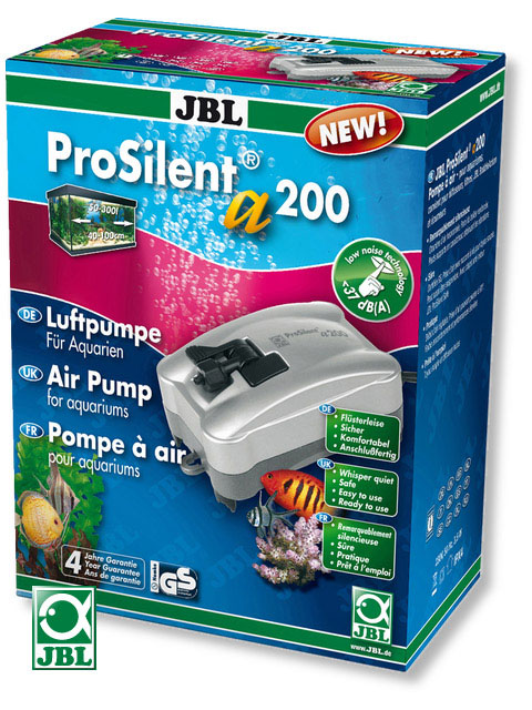 JBL ProSilent a200 Сверхтихий компрессор 200л/ч для аквариумов 50-300л - Кликните на картинке чтобы закрыть