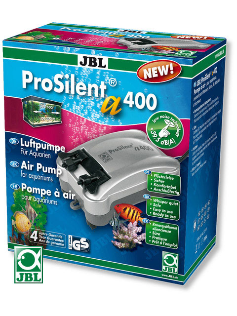 JBL ProSilent a400 Сверхтихий двухканальный компрессор 400л/ч для аквариумов 200-600л - Кликните на картинке чтобы закрыть