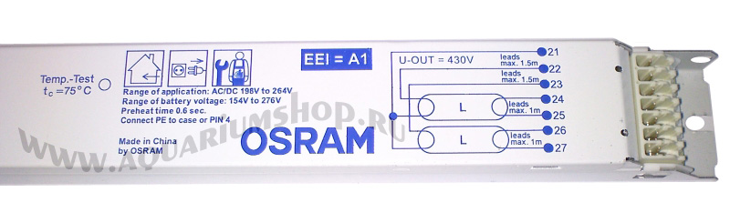 OSRAM QUICKTRONIC Intelligent QTi 2X14/24/220-240 DIM (2xHE14/HO24/DL24) (425x30x21) ЭПРА