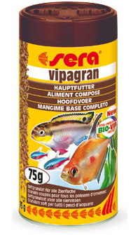 SERA VIPAGRAN - гранулированный, тонущий корм для всех видов рыб 100мл