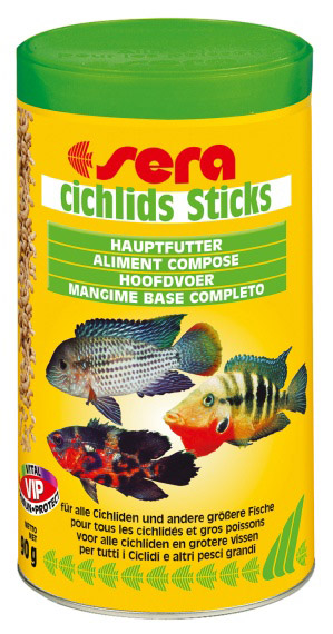 SERA CICHLID Sticks - корм для цихлид и других крупных рыб в виде палочек 1000мл - Кликните на картинке чтобы закрыть