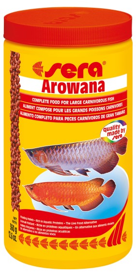 SERA AROWANA плавающий гарнулированный корм для арован и других крупных рыб (в том числе цихлид) 1000мл