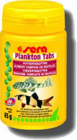 SERA PREMIUM PLANKTON - корм в виде таблеток из планктона для пресноводных сомиков, вьюновых и морских рыб 130 таб. 50мл