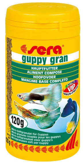 SERA Guppy gran - гранулированный корм для гуппи и других мелких рыб 250мл - Кликните на картинке чтобы закрыть