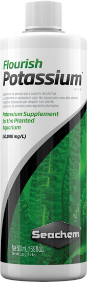 SEACHEM Flourish Potassium 500 мл удобрение Калия 50 000 мг/л высокой концентрации для аквариумных растений