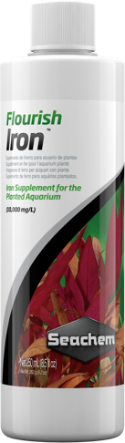 SEACHEM Flourish Iron 250 мл Высоконцентрированное железо для аквариумных растений на основе Глюконата железа.