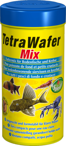 TetraWaferMix корм для всех донных рыб в пластинках долго не распадающихся в воде. Подходит для ракообразных 250мл