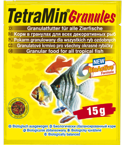 TetraMin Granules - корм для всех видов рыб в гранулах пакетик 15г