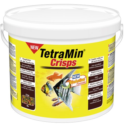 TetraMin Crisps - корм для всех видов рыб в виде чипсов ведро 10л