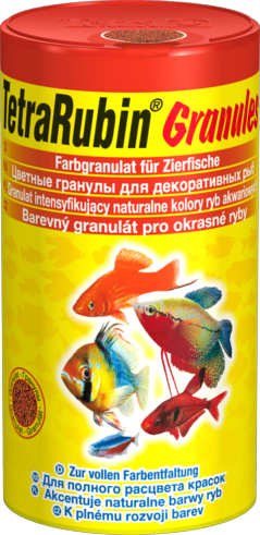 TetraRubin Granules - корм для улучшения окраса всех видов рыб с высоким содержанием каротиноидов, гранулы, 250мл
