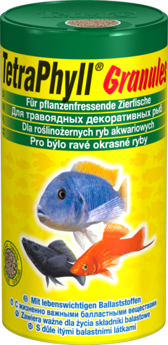 TetraPhyll Granules - растительные гранулы для травоядных рыб, 250мл