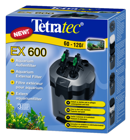СНЯТО С ПРОИЗВОДСТВА ЧИТАТЬ ОПИСАНИЕ - Tetratec EX 600 - внешний фильтр для аквариумов 60-120л 600л/ч 5.7л 10Вт