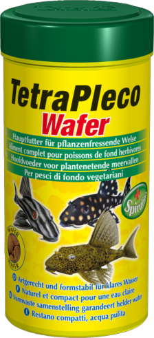 TetraPleco Wafer - растительный корм для сомиков-присосок (анциструсы птеригоплихты плекостомусы) пластинки 250мл