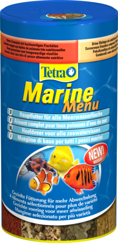 TetraMarine Menu - корм для всех морских рыб - крупные гранулы 250мл
