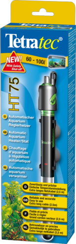 Tetratec HT 75 нагреватель с терморегулятором для аквариумов 60-100л 75Bт