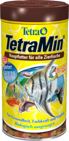 TetraMin - основной корм для всех видов рыб хлопья. Новая формула - меньше отходов чистая вода 500мл