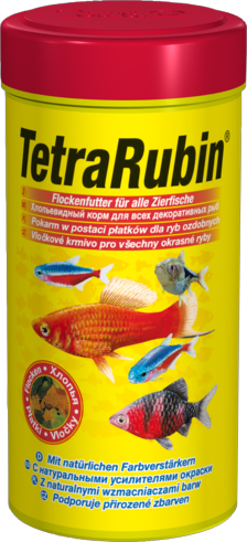 TetraRubin - корм для улучшения окраса всех видов рыб с высоким содержанием каротиноидов, хлопья, 250мл