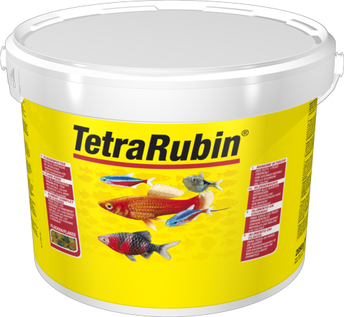 TetraRubin - корм для улучшения окраса всех видов рыб с высоким содержанием каротиноидов, хлопья, ведро 10л